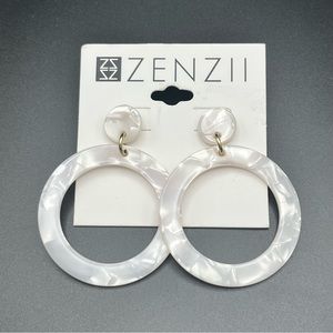 Zenzii Gold-Tone Acetate Tortoise Shell-Look Drop Earrings